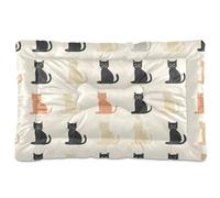 Boho Simple Style Maine Cats Washable Dog Beds Crate Pad Soft Comfortable Anti-Slip Bottom Kennel Pad for Large Jumbo Medium Small Dogs 36" x 24"