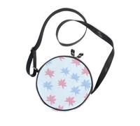 Boho Simple Style Maples Round Sling Bags Crossbody Womens Comfort with Adjustable Strap Women's Shoulder Handbags Walk the dog Canvas Messenger Purse
