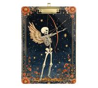 Boho Skeleton Flower Acrylic clipboard Labels Standard Letter A4 Size Plastic for 5th Grade Classroom Essentials for Teachers Gold 12x9in Tabla para escribir