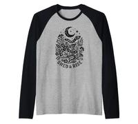Boho Snake Moon Floral Botanical Celestial Spiritual Witchy Raglan Baseball Tee