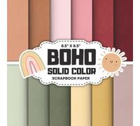 Boho Solid Color Scrapbook Paper: Decorative Double-Sided Boho Craft Papers for Junk Journals, Wrapping, Card Making & Mixed Media Projects