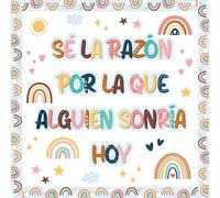 Boho Spanish Motivational Bulletin Board Decorations, Be The Reason Someone Smiles Today Bulletin Board Set, Positive Back to School Supplies for Classroom Office Decor