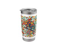Boho Spring Floral Chameleon Botanical Pattern Cottagecore Stainless Steel Insulated Tumbler