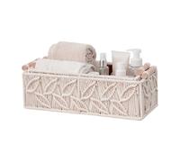 Boho Storage Bins Bathroom Organization | Boho Decor Baskets for Organizing for Bathroom Bedroom Apartment Home Living Room Entryway Toilet Counter