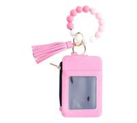 Boho Style Beaded Tassel Keychain Wallet, Compact & Lightweight, 18x8cm, Tassel Wristlet Card Holder, Card Purse, Women’s Beaded Mini Purse for Women