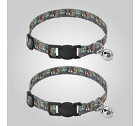 Boho Style Primitive Dogs Collars for Small Dogs 5-15Lbs Release Buckle Female and Male Dog Collar 2 Pcs