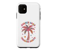 Boho Summer Oasis Paradise Awaits Retro Palm Tree Tropical Case for iPhone 11