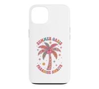 Boho Summer Oasis Paradise Awaits Retro Palm Tree Tropical Case for iPhone 13