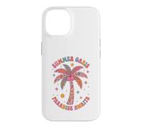 Boho Summer Oasis Paradise Awaits Retro Palm Tree Tropical Case for iPhone 14