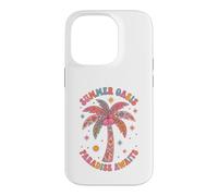 Boho Summer Oasis Paradise Awaits Retro Palm Tree Tropical Case for iPhone 14 Pro