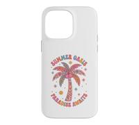 Boho Summer Oasis Paradise Awaits Retro Palm Tree Tropical Case for iPhone 14 Pro Max