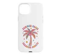Boho Summer Oasis Paradise Awaits Retro Palm Tree Tropical Case for iPhone 15 Plus