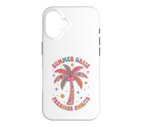 Boho Summer Oasis Paradise Awaits Retro Palm Tree Tropical Case for iPhone 16