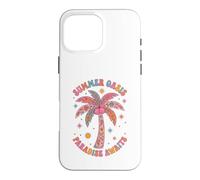Boho Summer Oasis Paradise Awaits Retro Palm Tree Tropical Case for iPhone 16 Pro Max