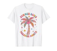 Boho Summer Oasis Paradise Awaits Retro Palm Tree Tropical T-Shirt