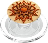 Boho Sun Mandala Geometric Radiant Symmetry Design PopSockets PopGrip for MagSafe