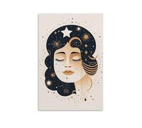 Boho Sun Moon Celestial Poster Print Photo Art Painting Canvas Poster Home Modern Decor Posters 16x24inch(40x60cm)