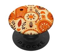 Boho Sun Symbols Folk Abstract Elements Seamless Art PopSockets Adhesive PopGrip