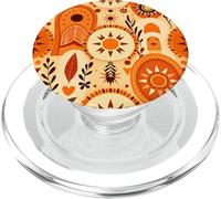 Boho Sun Symbols Folk Abstract Elements Seamless Art PopSockets PopGrip for MagSafe