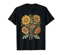 Boho Sunflower Bouquet Florist Wildflower Rustic Nature T-Shirt