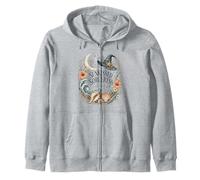 Boho Sunkissed Sorceress Saltwater Spells Coastal Witch Zip Hoodie