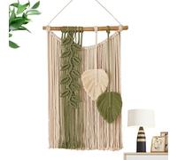 Boho Tapestry Macrame Decor - Handwoven Banner, Aesthetic Art Piece, Neutral Color | Bohemian Tapestry Art for Apartment Bedroom Hanging, Cozy Accent Decoration for Dorm, Studio, Living Room
