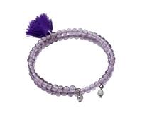 Boho Tassel Stackable Wrap Bracelet Handcrafted By Women Artisans Glass Beads from India Fair Trade Jewelry Gift For Women, One Size, Glass Cotton Metal, no gemstone