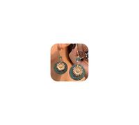 Boho Teardrop Turquoise Earrings for Women Trendy Western Jewelry Earrings Country Concert Nashville Outfits for Women, Brass, brass