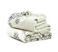 Boho Throw Blanket for Bed 100% Cotton Ultra Soft Rustic Summer Throw Blanket Mandala Geometric Print Farmhouse Decor Bed Blanket 152 x 203 cm Rustic Blanket for All