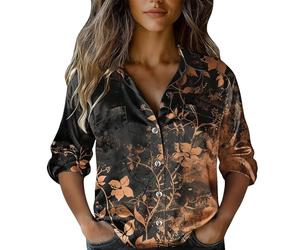 Boho Tops for Women UK Plus Size 3/4 Sleeve Satin Silk Blouses Button Up Stretch Fitted Wrinkle Free Spring Clothes Elegant Smart Casual Office Work Party Tops for Older Ladies UK