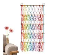 Boho Toy Hammock Rack - 4 Tier Wall Mount Net of Plush Animal Carrier with Macrame Style | Adjustable Storage Organizer for Nursery Room, Corner Soft Plush Display for Home
