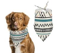 Boho Triangle Stripes Dog Bandanas for Feeding Grooming, Triangle Pet Bibs Washable Pets Scarf for Cats & Dogs
