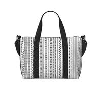 Boho Triangle Stripes Single Shoulder Travel Bag Handbag Sports & Fitness Bag Weekend Bag Night Bag, Black, One Size, Black, One Size