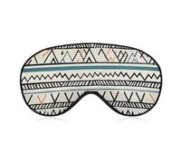 Boho Triangle Stripes Sleep Mask for Women Men, Soft Eye Mask with Adjustable Strap for Sleeping, Light Blocking Travel Blindfold for Nap Comfortable Eye Cover for Home Office