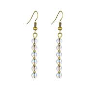Boho Turquoise Dangle Earrings For Women Trendy,Western Blue Gemstone Drop Earings,Vintage Gothic Ethnic Statement Beach Vacation Long Birthstone Earrings with Leaf Teardrop Turquoise Crystal Tassels