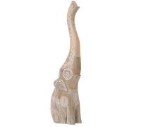 Boho Vintage Wooden Decorative Figure 65cm Brown Home Decor Metal
