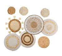 Boho Wall Baskets 9Pcs/Set Different Size & Style Boho Wall Basket Decor Woven & Round Decorative Art for Living Room, Bedroom, Farmhouse, Nursery