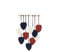 Boho Wall Decor for Living Room Macrame Tapestry | Macrame Wall Decor with Twisted Leaves - Aesthetic Tapestry Ornaments Macrame Feather Decorations for the Wall Hanging