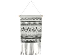 Boho Wall Decor Handmade for Living Room Black Gray 85cm
