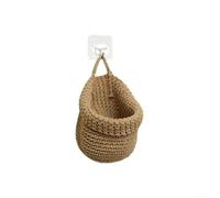 Boho Wall Hanging Baskets Set 3 Piece Woven Storage Baskets for Dry Food Storage and Rustic Home Styling (Small)