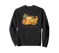 Boho Watercolor Cornucopia Happy Harvest Thanksgiving Sweatshirt