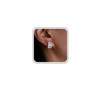 Boho Wedding Green Emerald Tiny Rhinestone Earrings Blue Dainty Cz Stud Earrings C Shape Purple Small Crystal Claw Cute Sparkly Diamond Simple Mini Cubic Zirconia Delicate Minimalist for Women