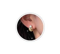 Boho Wedding Mini Heart Stud Earrings Gold Silver Dainty Cz Earrings Simple Cute Small Love Smaller Rhinestone Sparkly Tiny Crystal Delicate Minimalist Trendy Jewelry for Women