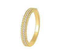 Boho Wedding Ring, Yellow Gold Ring Sets for Women 9K Small Round Beads with Moissanite Size P 1/2