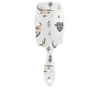 Boho West Highlander Cow Brown anti static brush for hair loss Designed wet dry brush for thick hair with Ergonomic handle cepillo para pelo rizado