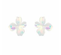 Boho White Flower Acrylic Earrings Vintage Charm 3D Resin Gardenia Camellia Pear Blossom Flowers Plant Lightweight Stud Earrings for Women Wedding Bridal Birthday Party Trendy Jewelry Gifts, Medium