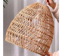 Boho Wicker Chaner Lamp Kitchen Island Dome Lamp Shade Pendant Light Modern Bamboo Ceiling Decorative Lighting Fixture Elegant Design Lamp For Living Room Bedroom Hanging Ceiling Lamp (39 * 45cm)