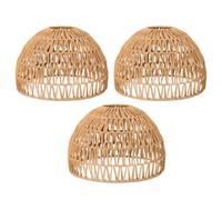 Handwoven Natural Jute Pendant Lampshade Rattan-Style Ceiling Light Shade for Boho, Rustic & Coastal Decor Wicker Dome Hanging Light Cover (H 26cm x 31cm) (3)