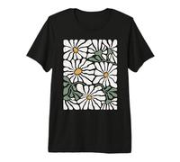 Boho Wildflowers Daisy Floral Pattern Neutral Botanical Premium T-Shirt