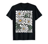 Boho Wildflowers Daisy Floral Pattern Neutral Botanical T-Shirt
